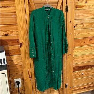 Zara Emerald Green Linen Shirt